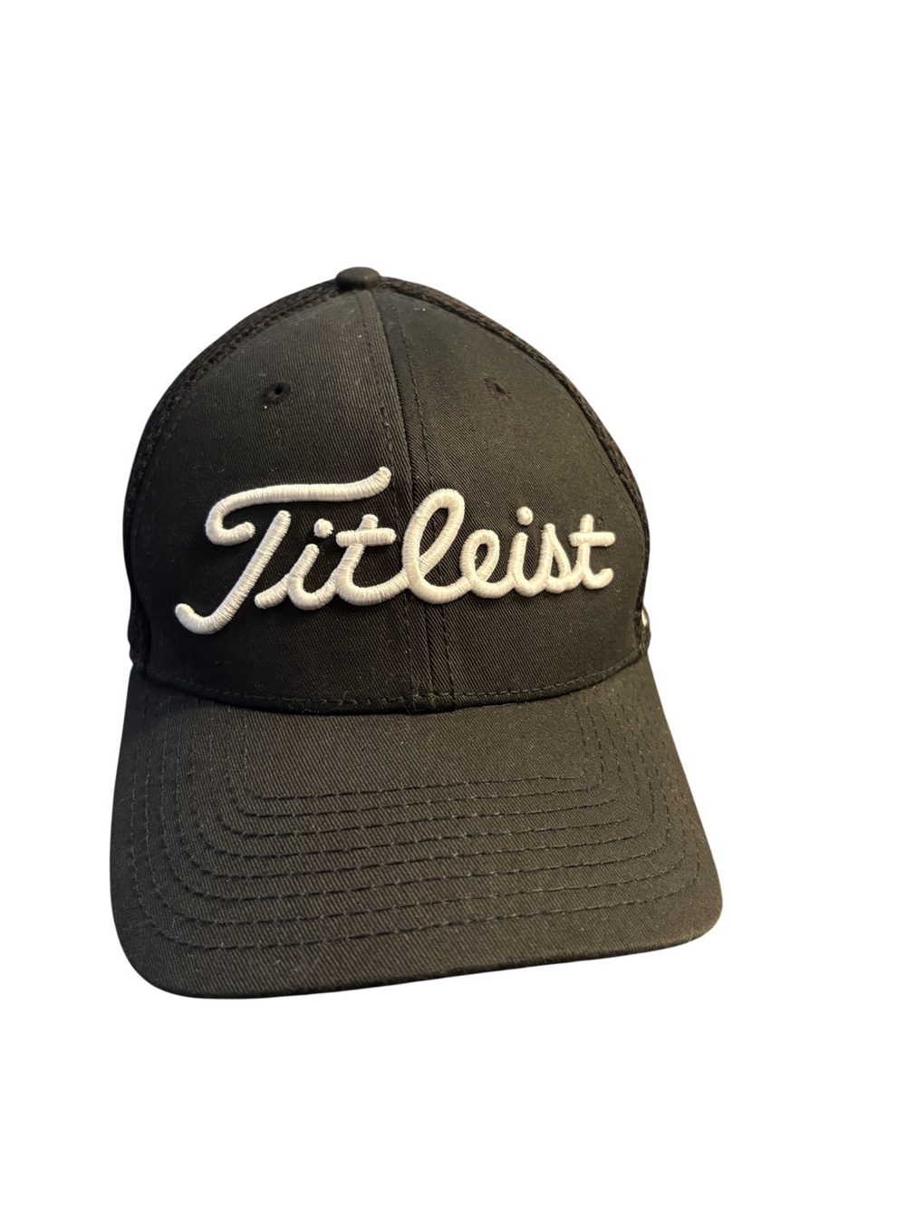 New Era Black Cap with White Script Logo